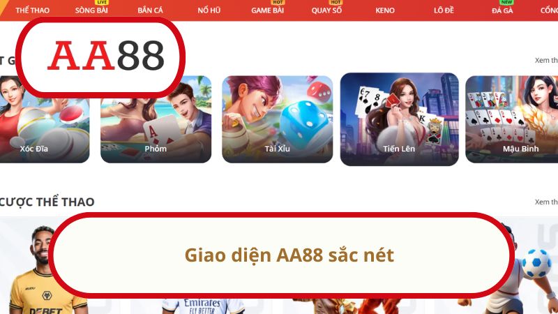 AA88 - Trang chủ chính thức đăng ký vào chơi nhà cái AA88 25 Giao diện AA88 sắc nét