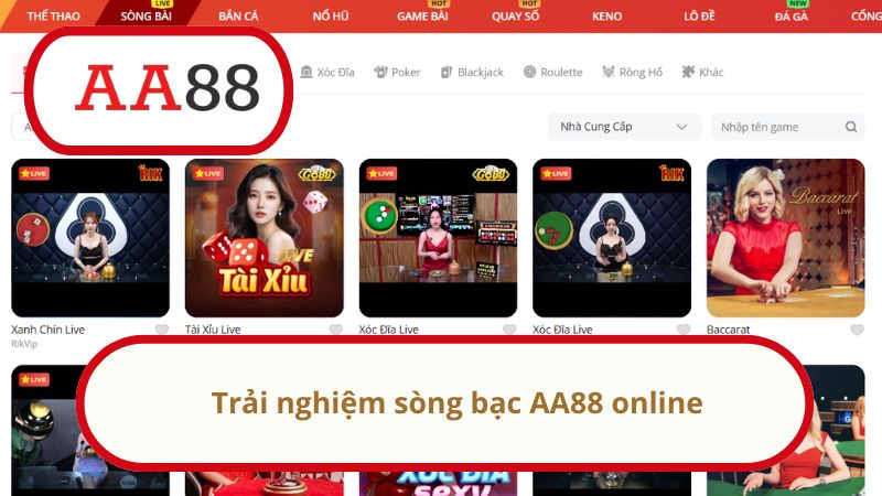 AA88 - Trang chủ chính thức đăng ký vào chơi nhà cái AA88 27 Trải nghiệm sòng bạc AA88 online