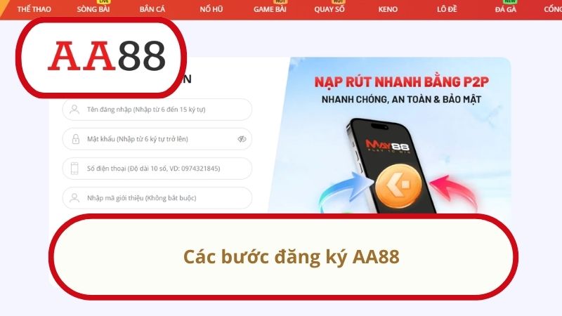 AA88 - Trang chủ chính thức đăng ký vào chơi nhà cái AA88 29 Các bước đăng ký AA88