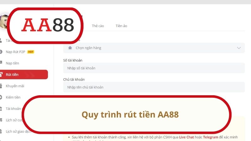 AA88 - Trang chủ chính thức đăng ký vào chơi nhà cái AA88 30 Quy trình rút tiền AA88